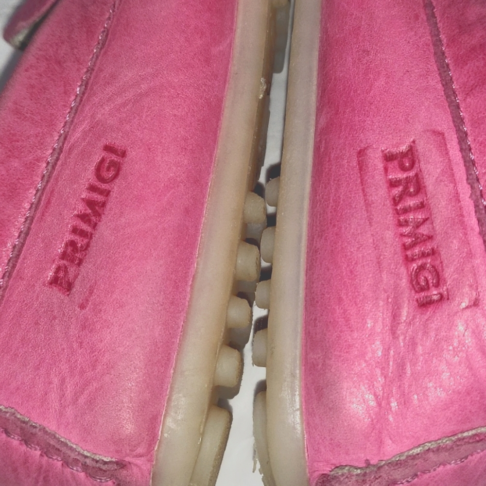 Primigi Fuchsia pink leather loafers Slip on Girls Youth size 2.5 EU size 34 New - Picture 9 of 13
